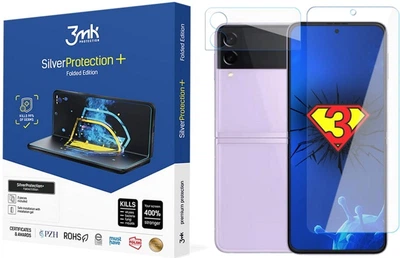 Захисна плівка 3MK SilverProtection+ для Samsung Galaxy Z Flip 3 5G антибактеріальна (5903108436861)