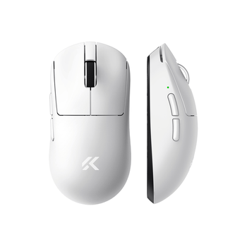 Ігрова бездротова мишка MCHOSE A7 V2 Pro / 8K / PAW3395 / Tri-mode / White / Біла