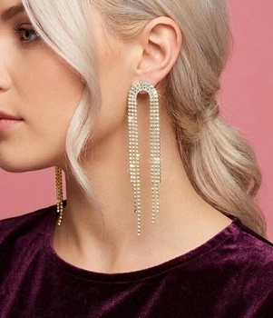 Довгі сережки-арки "Arch Cascade" Honey Fashion Accessories золотистий (120244)