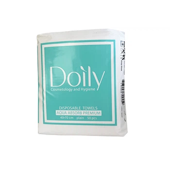 Рушники в пачці COMPACT AQUA Absorb Doily 40х70 см, 50 шт/пач. з целюлози 50 г/м2 Текстура: гладка