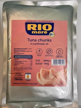 Тунець в Олії Rio mare Tuna Chunks in Sunflower oil 1 кг
