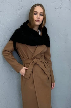 Косынка бактус шарф ангоровый Helly Cascona one size Черный