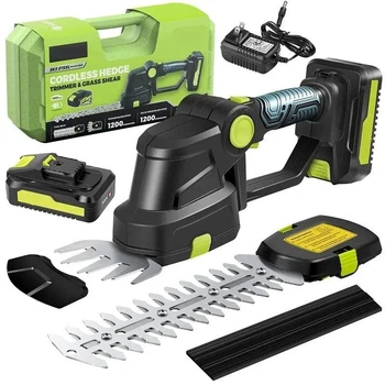 Аккумуляторный кусторез KRAFFTEC Saker Trimmer and Grass shear 36V 2АКБ ножницы с насадками по уходу за садом