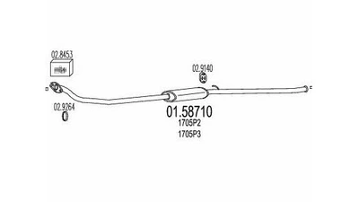 Резонатор глушителя MTS (01.58710)