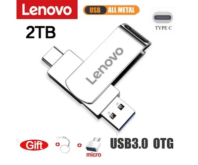 Флеш накопитель-память 2в1 Lenovo в металлическом корпусе USB3.0 + TYPE-C 2TB 688