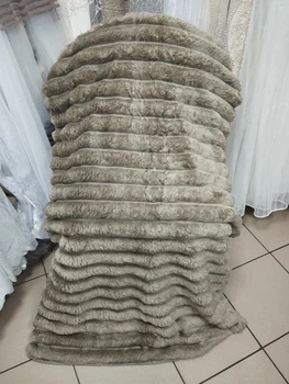Плед-покривало 1.5 Шарпей Home Textiles широка полоска 150х220 хакі
