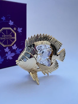 Фигурка с камнями Swarovski Рыбка-Дискус 6 см 160784