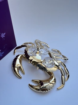 Хрустальная миниатюра со стразами Swarovski «Краб», 9 см