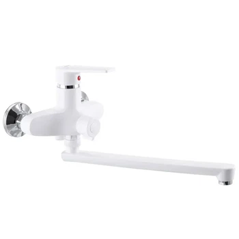 Смеситель для ванны Plamix Oscar-006 однорычажный, белый (PM0599)