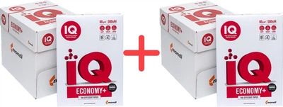 Упаковка бумаги офисной IQ Economy+ A4 80 г/м2 Класс В 5 пачек по 500 листов х 2 шт (9003974458953_2)