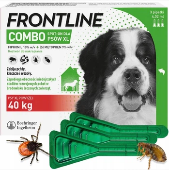 Капли от блох и клещей для собак Boehringer Ingelheim Frontline Combo (Фронтлайн Комбо) весом 40-60 кг 3 пипетки (157630)