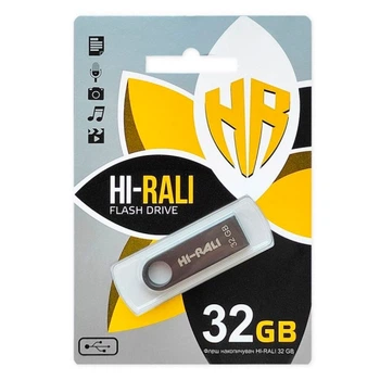USB Flash Hi-Rali Shuttle, 32 Гб., Чорний - 318893