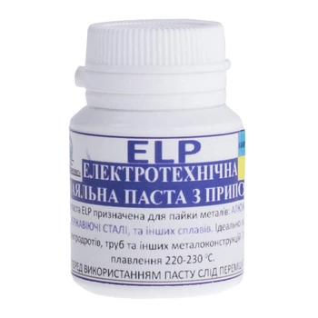 Паяльная паста с припоем ELP, 50г, 50 гр. - 256608