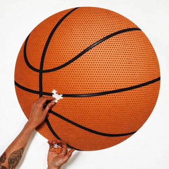 Круглые пазлы 1000 элементов Баскетбольный мяч 65 см пазл баскетбол puzzle basketball для взрослых