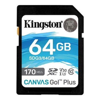 Карта пам'яті Kingston Canvas Go Plus SDXC UHS-I U3, 64 Гб. - 371877