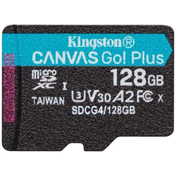 Карта пам'яті Kingston Canvas Go! Plus MicroSDXC UHS-I/U3, 128 Гб. - 595984