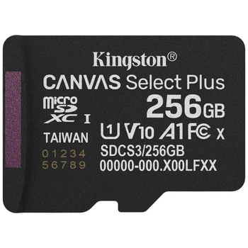 Карта пам'яті Kingston Canvas Select Plus, 256 Гб. - 632517