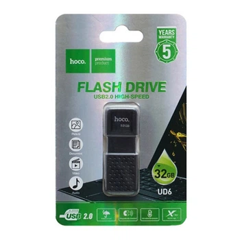 USB Flash Hoco UD6, 32 Гб., Чорний - 229040