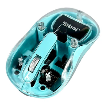 Беспроводная мышь Jedel WD141, BT5.0, 2.4G, 800-1600DPI, 300mAh, transparent-blue