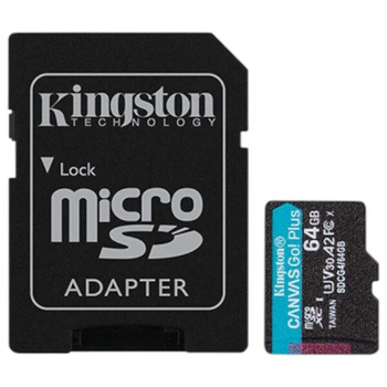Карта памяти Kingston Canvas Go! Plus MicroSDXC UHS-I/U3, 64 Гб. - 595989