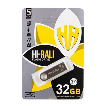 USB Flash Hi-Rali Shuttle, 32 Гб., Срібний - 335728