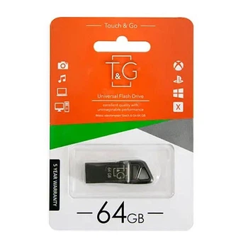USB Flash T&G Metal 114, 64 Гб., Чорний - 335742
