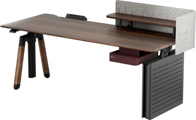Компьютерный стол с электрорегулировкой высоты SIHOO D07 1.8 м Walnut/Black (D07A-101/D07J-101-AB/DO7-P)
