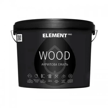 Эмаль акриловая для дерева ELEMENT PRO WOOD (под тонироваку В3) 0.75л