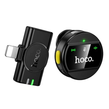 Беспроводной петличный микрофон Hoco L21 Lightning, черный