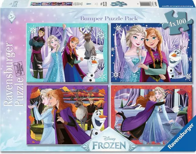 Zestaw puzzli Ravensburger Disney Kraina Lodu 4 x 100 elementów 12004318 (4005555043188)