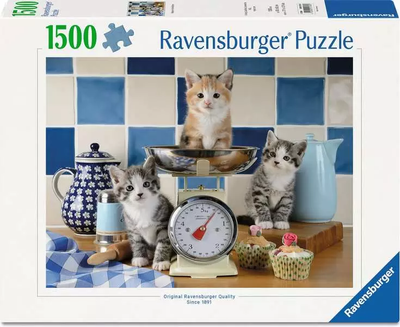 Puzzle Ravensburger Kociaki w kuchni 1500 elementów 12001708 (4005555017080)