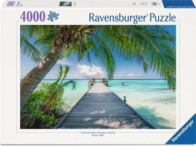 Пазл Ravensburger Пляж на Мальдівах 4000 елементів 12001737 (4005555017370)