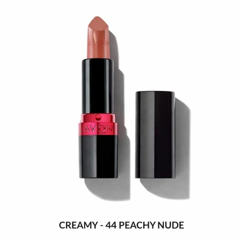 Увлажняющая кремовая губная помада Avon «Ультра», Оттенок: "44 Peachy Nude/ Персиковый нюд" 3,6 г для губ