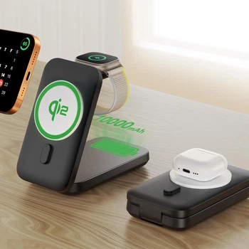 Зарядная станция 2 в 1 Qi2 Power Bank UPONSZ