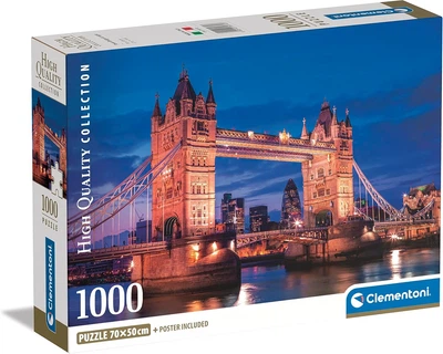 Пазл Clementoni: High Quality Collection — Tower Bridge at Night / Тауэрский мост ночью (1000 элементов) — 39772