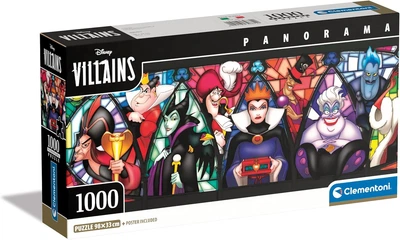 Пазл Clementoni: Disney Villains — Panorama / Лиходії Діснея (1000 елементів) — 39872