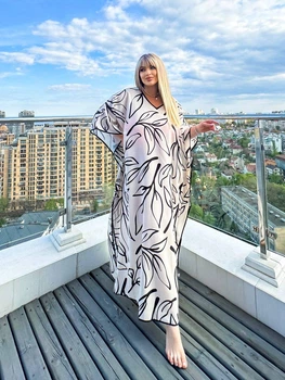 Жіноча ідеальна сукня туніка для відпочинку Oversize XL-5XL білий (SW645)