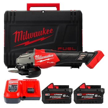 Шлифмашина угловая - болгарка аккумуляторная бесщеточная MILWAUKEE, M18 FHSAG125XB2-802X, 1800Вт диаметр 125мм (зарядное