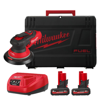 Шлифмашина эксцентриковая аккумуляторная бесщеточная MILWAUKEE, M12 FROS2.5-502X, диаметр 150мм (зарядное устройство С12 С, 2