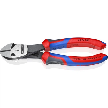 Кусачки боковые (бокорезы) особую мощности TwinForce, диаметр 4.0мм, 180мм KNIPEX 73 71 180 BK, фосфатированные