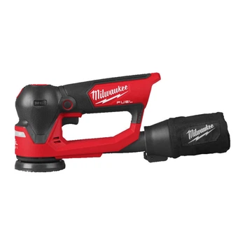 Шлифмашина эксцентриковая аккумуляторная бесщеточная MILWAUKEE, M12 FSDR75-0B, диаметр 75мм (каркас, пылесборник, картонная