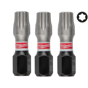 Бита SHOCKWAVE MILWAUKEE, TX30, 25мм, (3шт)