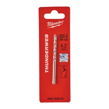 Сверло по металлу THUNDERWEB HSS-G MILWAUKEE DIN338, диаметр 4.2x75х43мм