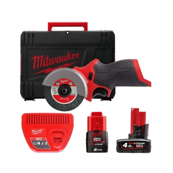 Шлифмашина универсальная отрезная аккумуляторная бесщеточная MILWAUKEE, M12 FCOT-422X, диаметр 76мм (зарядное устройство С12С, 1 х