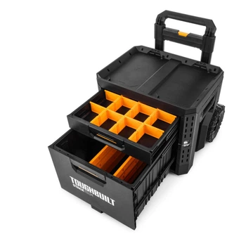 Ящик для инструментов TOUGHBUILT TB-B1-D-R92 StackTech на колесах с 1+1 выдвижными ящиками