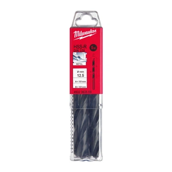 Сверло по металлу HSS-R MILWAUKEE DIN338, диаметр 12,5х151х101мм, (5шт), пластиковая коробка
