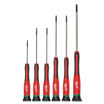 Набор отверток Torx MILWAUKEE для точных работ, (6шт) трикотажный чехол на молнии (4932471870)