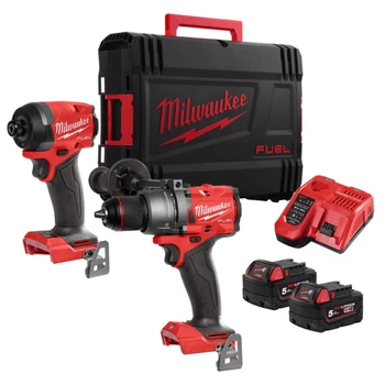 Набор из двух инструментов бесщеточных MILWAUKEE, M18 FPP2A3-502X (зарядное устройство M12-18 FC, 2 аккумулятора М18 В5 5Ач, M18