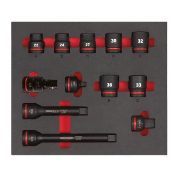 Ложемент с головками ShW 3/4'' STD MILWAUKEE, (12шт) (45х536х417мм) для тележек