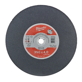 Диск отрезной по металлу MILWAUKEE, SCS 41/350х4 PRO+, диаметр 350мм